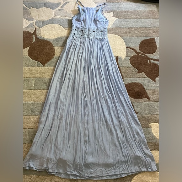 Lulus This is Love Slate Blue Lace Maxi
Dress - Picture 7 of 9